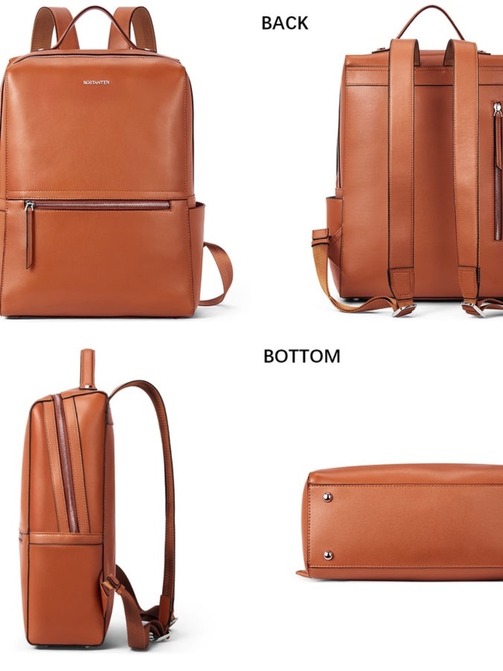Bostanten genuine Leather “baish vintage eternity” Backpack in Brown - Picture 7 of 11